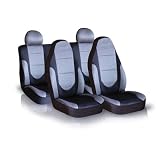 Car Seat Cover Full Set High Back Black and Gray