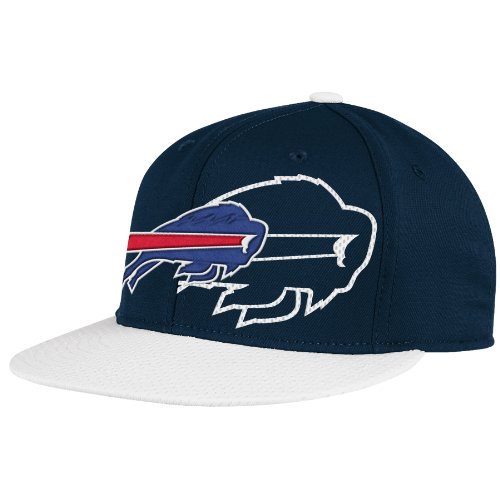 NFL Men's End Zone 2 In 1 Flat Visor Flex Hat - Tw80Z (Buffalo Bills, Large/X-Large)