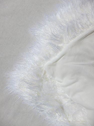 Cynthia Rowley Luxury Mongolian Lamb Wool Faux Fur Throw Blanket with Velvety Reverse Fuzzy Fake Fur White