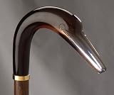 Swan Walking Stick / Cane Wooden Body / Shaft, Made in Italy