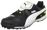 PUMA Men's Esito Finale TT Soccer Cleat,Black/White/Fluo Yellow,11.5 D US