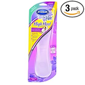 Dr. Scholl's for Her High Heel Insoles (Women's Sizes 6-10) 1-Pair Packages (Pack of 3)