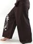 Fischerhose, Yogahose mit Japan Zeichen 1 mokkabraun / Fisherman Hosen Feng-Shui