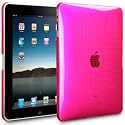 MULTI-SQUARE DESIGN CRYSTAL CASE FOR IPAD: HOT PINK