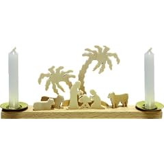 Holz Bastelset 3-D - Kerzenhalter Geburt Christi - natur Weihnachten Jesus