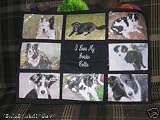 I Love My Border Collie Personalized Photo Tote Bag Navy Blue