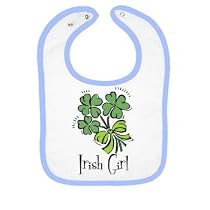 Irish Girl Shamrock Bouquet Tee Infants Bib