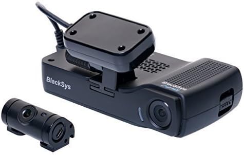 BlackSys CH-100B 2 Channel 1080P FULL HD Front and Rear Pro Wide Angle Dashboard Recorder | Dash Cam With G-Sensor + Up to 128gb Memory | Car Parking Mode | Wifi App | GPS INCLUDED