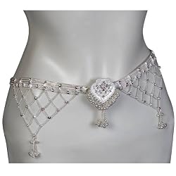 Sterling Silver Belly Chain Women Jewelry Length 38 Inches