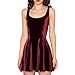 Sheoutfit Women's Hot Velvet Skater Dress