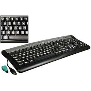 Visikey Large Print Keyboard Pc Mac by Global Marketing Partners