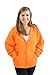 High Visibility Neon Safety Fleece Zip-up Hooded Sweatshirt- Orange or Green