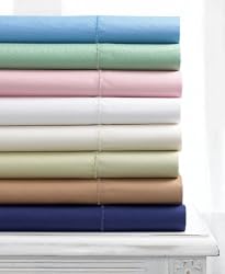 Martha Stewart Collection Simple Care 280 Thread Count Sheet Set, Full Alpine Blue