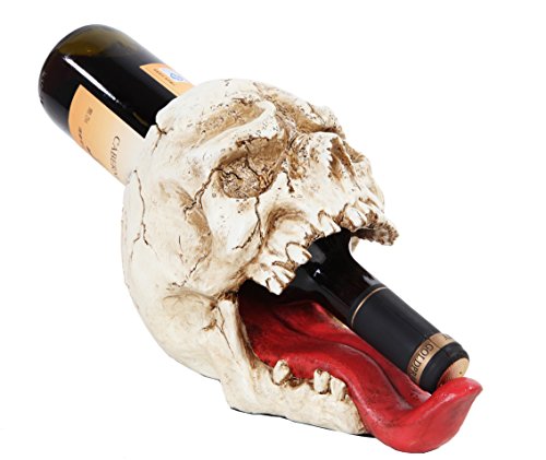 Skull Human Tongue Wine Holder Skeleton Bottle Holder