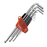 41GKrgB7HnL. SL160  Wiha 66990 MagicRing Ball End Hex Key Set, Long Metric In Holder, 9 Piece