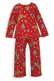 : Good Night Lulu Girl's Santa Long Sleeve 2 pc Pajama Set