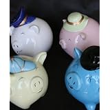 (1)DelicateCeramicPiggyBankAdorableNurseryDecorandGift