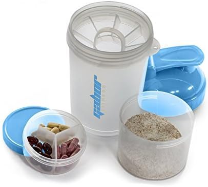 Gabor Fitness PRO Sports OCTO Mixer Shaker Bottle, Blue by Gabor Fitness