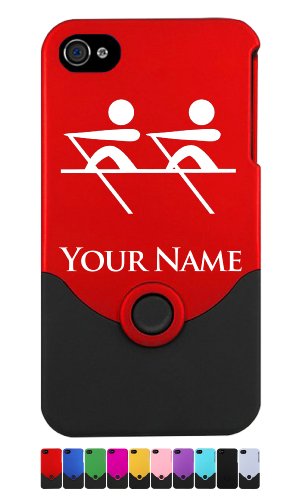 Personalized Case/Cover for iPhone 4/4S - ROWING CREW, ROW - Laser Engraved for Free