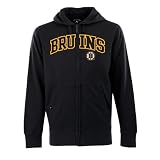 NHL Boston Bruins Signature Hood Applique Long Sleeve Full-Zip Fleece, Black, X-Large