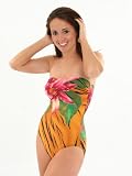 SeXy 1 Piece Diva SwimSuit Tank Unique Print Suit Small 6