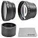 Essential Lens Kit for FUJIFILM FinePix (6900 S602 S7000) Zoom - Includes: 0.45x Wide Angle (w/ Macro Portion) and 2.0x Telephoto High Definition Lenses + Aluminum Adapter Tube + Premium Goja Microfiber Cleaning cloth