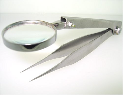 Buy TWEEZERS w/MAGNIFIER = large size