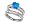 3.50 cttw Sterling Silver 14k White Gold Plated Lab Created Heart Shape Blue Opal Wedding Set Size 5