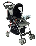 One Hand Fold Single Stroller - Black