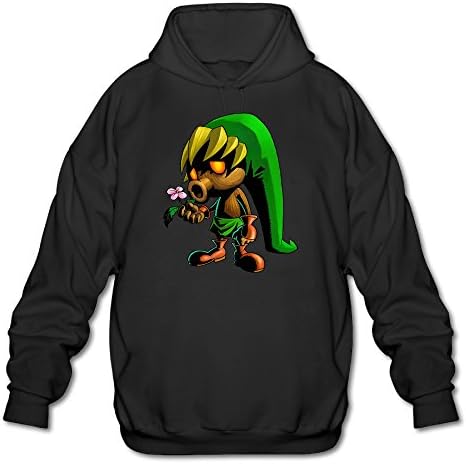 KYNONZ Zelda Majoras Mask Men's Cotton Hooded Coat Black