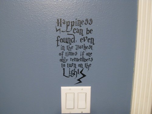 Harry Potter... Happiness can be found, even in the darkest of times, if one only remembers to turn on the light