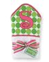 Baby Girl Pink Initial Hooded Terry Towel, Letter S