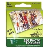 Pioneer Photo Corners Self Adhesive, 250/Pkg, Clear
