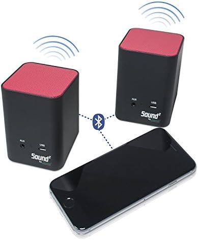 Bluetooth Speakers,JackCo Portable Mini Bluetooth Stereo Speakers for iPhone iPod iPad Laptop Computer Smartphone (Red)