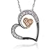 10k White Gold Heart Diamond Pendant Necklace (HI, I, 0.12 carat)