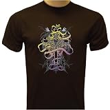 41GLGx0dmdL. SL160  Silver Tribal Cross with Heart in Middle T shirt, Medium, Navy