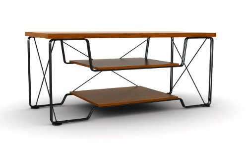 Atlantic Uptown Black Metallic Frame (Cherry Wood Top)