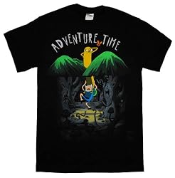 Adventure Time Finn And Jake Spooky Forest Cartoon T-Shirt Tee
