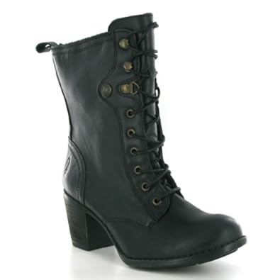 Hush Puppies Hereford Black Leather Damen Boots Size 43 EU: Amazon.de ...