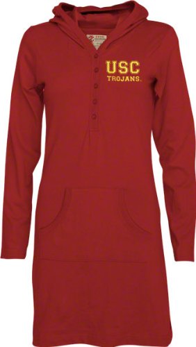 USC Trojans Women's Crimson Long Sleeve Hooded Dress