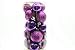20 Holiday Time Mini Shatterproof Satin Shiny and Glitter Finish Bulb Christmas Ornaments (Purple)