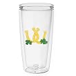 Lucky Horseshoes 16 oz Insulated Beverage Tumbler, Clear
