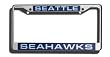Seattle Seahawks Laser Cut Chrome License Plate Frame