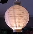 Asian White Battery Operated 8" Paper Lantern