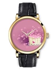 SPRAWL Aanalog Fashion Series Gold Ladies Watches of Genuine Black Leather Strap,Unique Wrist Watch for Women Girls Designed with Basket of Hearts