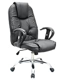 Executive Black Leather High Back Swivel Computer Chair