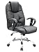 Executive Black Leather High Back Swivel Computer Chair