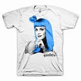 KATY PERRY SHIRTS - KATY PERRY BLUE HAIR UNISEX TEE - KATY PERRY T-SHIRTS - KATY PERRY HEART HAIR T-SHIRT FOR GUYS AND GIRLS