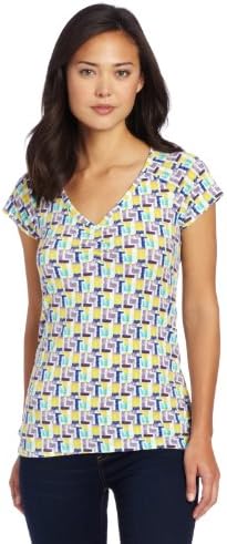 Royal Robbins Women's Off The Grid Ruched Short Sleeve V-Neck Shirt