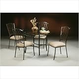 Atrium 5 Piece Glass Top Dining Set